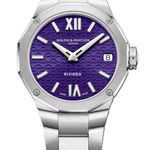 Baume & Mercier Riviera M0A10728 (2026) - Paars wijzerplaat 33mm Staal (1/1)