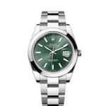 Rolex Datejust 41 126300 (2023) - Groen wijzerplaat 41mm Staal (1/8)