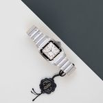 Cartier Santos Galbée 2319 (2001) - Zilver wijzerplaat 29mm Staal (2/8)