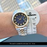 Rolex Datejust 36 16233 (1995) - Blue dial 36 mm Gold/Steel case (2/8)