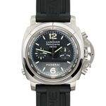 Panerai Luminor 1950 3 Days Chrono Flyback PAM00213 (2012) - Black dial 44 mm Steel case (1/5)