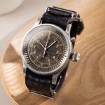 Longines Vintage 5824 (1950) - Black dial 48 mm Steel case (1/8)