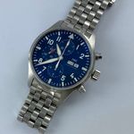 IWC Pilot Chronograph IW377717 (2021) - Blauw wijzerplaat 43mm Staal (4/8)