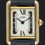 Cartier Tank Vermeil 5057001 (Unknown (random serial)) - Champagne dial 20 mm Gold/Steel case (2/8)