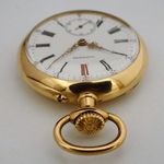 Longines Pocket watch Unknown (Before 1900) - White dial 46 mm Yellow Gold case (4/8)