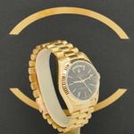 Rolex Day-Date 36 18038 (1986) - Black dial 36 mm Yellow Gold case (3/7)