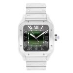 Cartier Santos WSSA0062 (2024) - Groen wijzerplaat 40mm Staal (1/6)