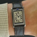 Cartier Tank 2405 (2002) - White dial 24 mm Steel case (2/8)