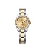 Rolex Lady-Datejust 279383RBR (2024) - Champagne dial 28 mm Gold/Steel case (1/1)