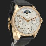 IWC Portuguese Perpetual Calendar IW502213 (2007) - Zilver wijzerplaat 42mm Roségoud (4/7)