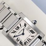 Cartier Tank Française W51011Q3 (2001) - Zilver wijzerplaat 25mm Staal (3/8)