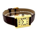 Cartier Tank Vermeil Cartier Tank Vermeil SM (Unknown (random serial)) - Yellow dial 28 mm Silver case (2/8)