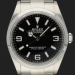 Rolex Explorer 124270 (2021) - Zwart wijzerplaat 36mm Staal (2/8)