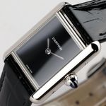 Cartier Tank WSTA0071 (2025) - Black dial 22 mm Steel case (5/8)