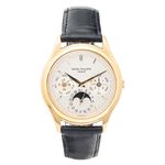 Patek Philippe Perpetual Calendar 3940J (1995) - Wit wijzerplaat 37mm Geelgoud (1/5)