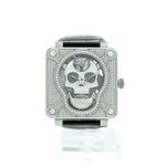 Bell & Ross BR 01 BR01-SKULL-SK-FLD (2024) - Zilver wijzerplaat 47mm Staal (2/4)