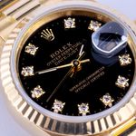 Rolex Lady-Datejust 69178 (1991) - Black dial 26 mm Yellow Gold case (2/8)
