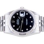 Rolex Datejust 36 16234 (1996) - Black dial 36 mm Steel case (5/8)