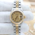 Rolex Lady-Datejust 69173 (Unknown (random serial)) - Champagne dial 26 mm Gold/Steel case (1/8)