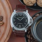 Panerai Luminor Base PAM00112 (2008) - Zwart wijzerplaat 44mm Staal (1/8)