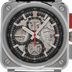 Bell & Ross BR 03-94 Chronographe BR0394-BL-SI/SCA (2023) - Transparent dial 43 mm Steel case (1/8)