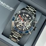 TAG Heuer Carrera CBG2A1Z.BA0658 (2024) - Zwart wijzerplaat 45mm Staal (8/8)