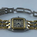 Cartier Panthère 1057917 (Unknown (random serial)) - Silver dial 22 mm Gold/Steel case (2/6)
