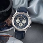 Breitling Navitimer Cosmonaute A12022 (2001) - Zwart wijzerplaat 41mm Staal (1/8)