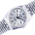 Rolex Datejust 36 16234 (1990) - Zilver wijzerplaat 36mm Staal (1/8)