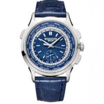 Patek Philippe World Time Chronograph 5930G-001 (Unknown (random serial)) - Blue dial 39 mm White Gold case (1/1)