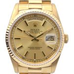 Rolex Day-Date 36 18238 (1991) - Champagne wijzerplaat 36mm Geelgoud (1/8)