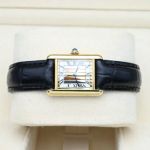 Cartier Tank Vermeil 1613 (Onbekend (willekeurig serienummer)) - Wit wijzerplaat 20mm Zilver (5/8)