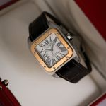 Cartier Santos 100 2878 (1904) - White dial 33 mm Steel case (3/8)