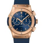Hublot Classic Fusion Chronograph 541.OX.7180.RX (2023) - Blue dial 42 mm Rose Gold case (1/3)