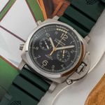 Panerai Luminor 1950 Regatta 3 Days Chrono Flyback PAM00652 (Onbekend (willekeurig serienummer)) - Zwart wijzerplaat 47mm Titanium (2/8)