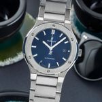 Hublot Classic Fusion Blue 510.NX.7170.NX (Onbekend (willekeurig serienummer)) - Blauw wijzerplaat 45mm Titanium (3/8)