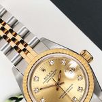 Rolex Lady-Datejust 69173 (1990) - Champagne dial 26 mm Gold/Steel case (3/7)