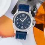 Panerai Luminor PAM01085 (Onbekend (willekeurig serienummer)) - Blauw wijzerplaat 44mm Staal (1/8)