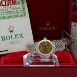 Rolex Lady-Datejust 69173 (1993) - Gold dial 26 mm Gold/Steel case (3/7)