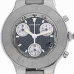 Cartier 21 Chronoscaph W10172T2 (2006) - Grijs wijzerplaat 38mm Staal (1/8)