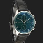 IWC Portuguese Chronograph IW371615 (2022) - Groen wijzerplaat 41mm Staal (4/8)