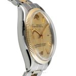 Rolex Oyster Perpetual 1005 (1972) - Champagne dial 34 mm Gold/Steel case (6/8)