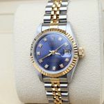 Rolex Lady-Datejust 69173 (1998) - Blauw wijzerplaat 26mm Goud/Staal (7/8)