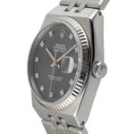 Rolex Datejust Oysterquartz 17014 (1984) - Grey dial 36 mm Gold/Steel case (5/8)