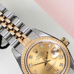 Rolex Lady-Datejust 69173 (1991) - Champagne wijzerplaat 26mm Goud/Staal (2/7)