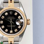 Rolex Lady-Datejust 69173 (1997) - Black dial 26 mm Gold/Steel case (5/8)