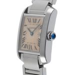 Cartier Tank Française W51011Q3 (Onbekend (willekeurig serienummer)) - Zilver wijzerplaat 25mm Staal (6/8)