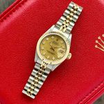 Rolex Lady-Datejust 69173G (1989) - Gold dial 26 mm Gold/Steel case (3/8)
