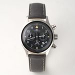 IWC Pilot Chronograph IW3740 (1990) - Zwart wijzerplaat 36mm Staal (1/8)