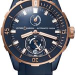 Ulysse Nardin Diver Chronometer 1185-170-3/BLUE (2026) - Blauw wijzerplaat 45mm Roségoud (1/1)